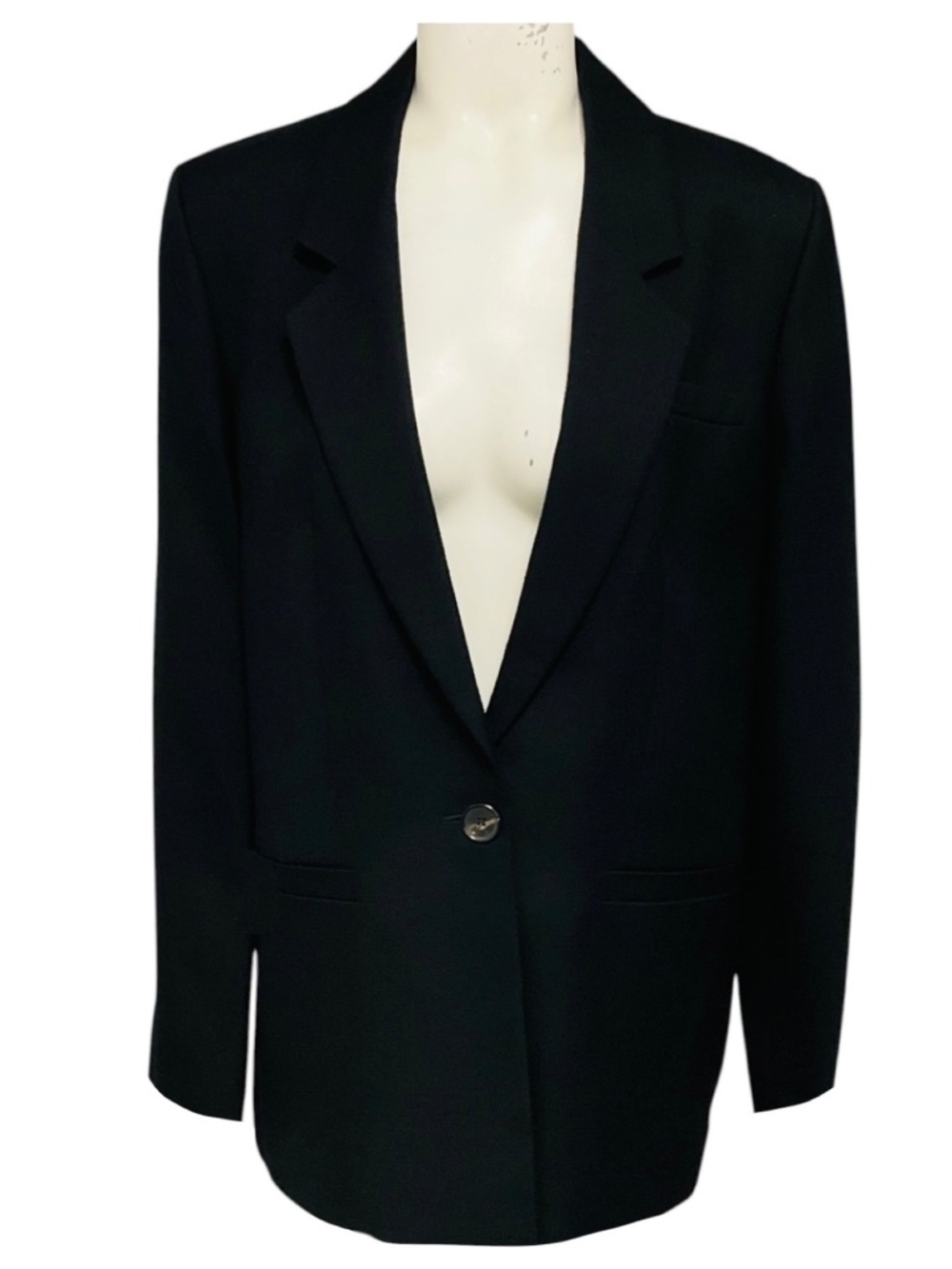 VVB by Victoria Beckham Black Tailored One Button Blazer